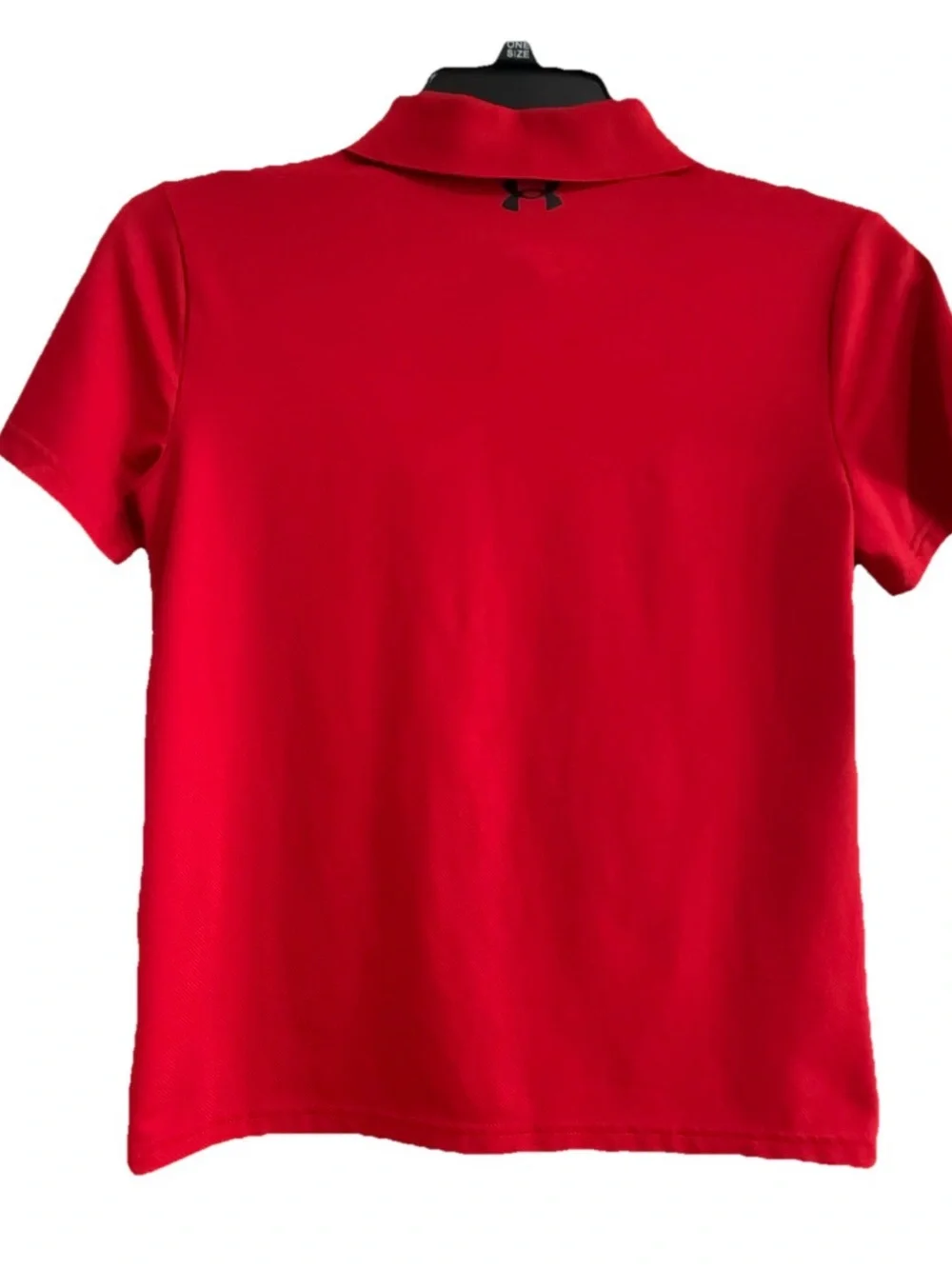 Under Armour Boys Matchplay Solid Red Stretch Polo Shirt, YM